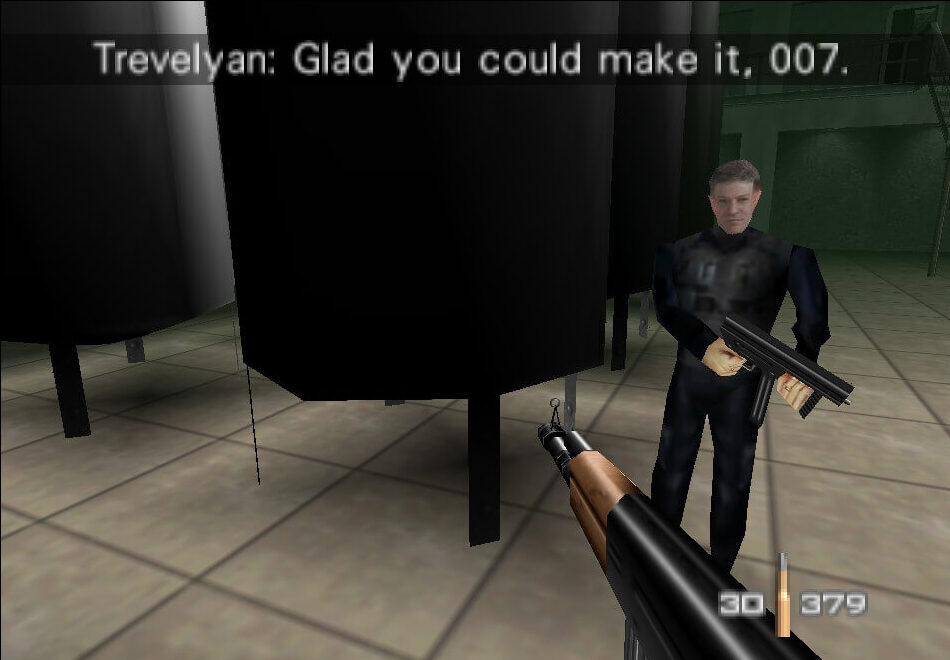 Trevelyan poco antes de "morir"